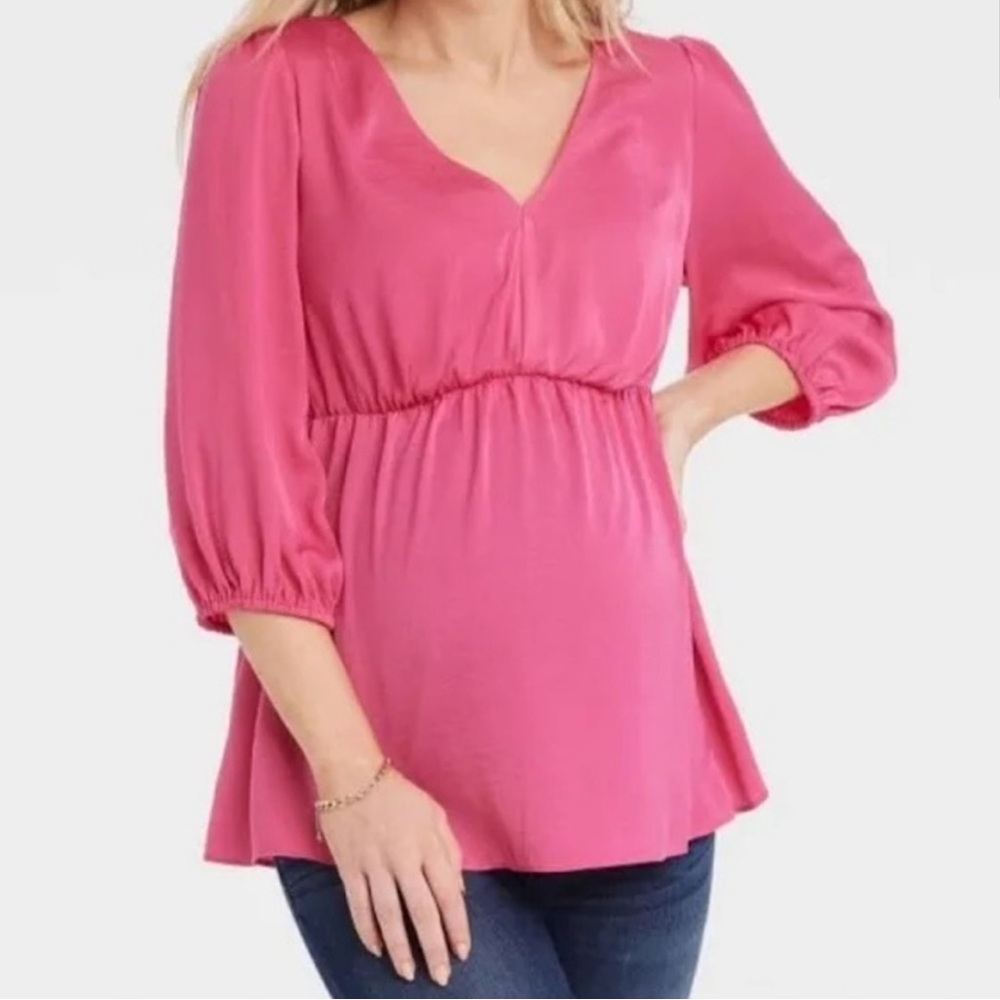 Women's Pink Maternity Top